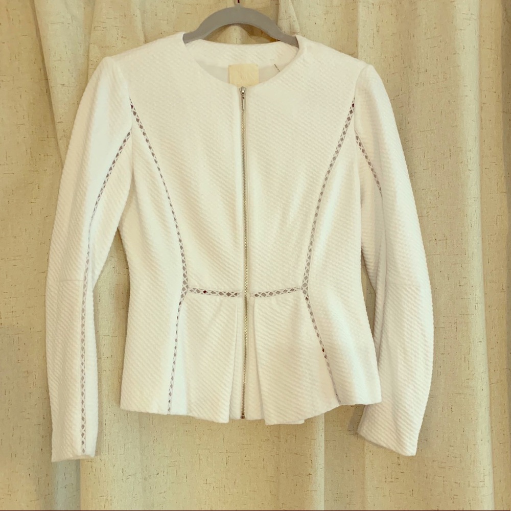 White Rebecca Taylor Peplum Jacket